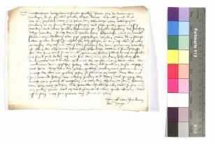 Brief Horneck von Hornberg an Pfalzgraf Ludwig.