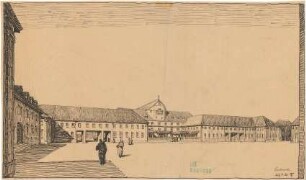 Fischer, Theodor; Lauta, Gartenstadt - Nord; Saalbau - Perspektive