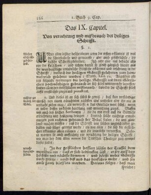 Das IX. Capitel. Von verachtung und mißbrauch der heiligen Schrifft