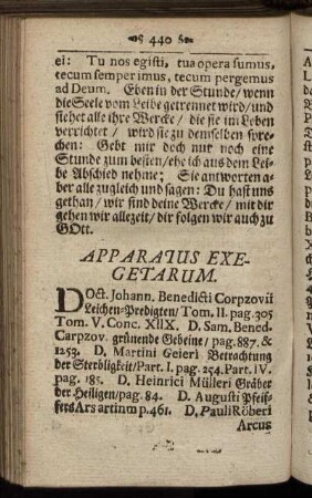 Apparatus Exegetarum