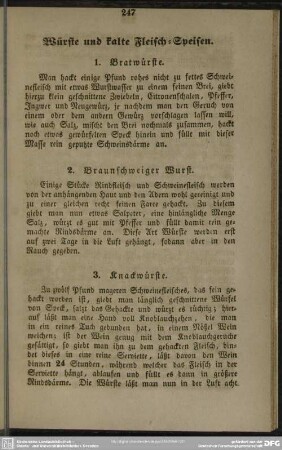 Würste und kalte Fleisch-Speisen