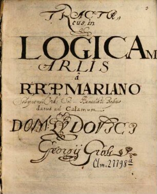Mariani (Schwab ?) Schyrensis tractatus in logicam Aristotelis - BSB Clm 27798 a