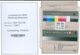 Entnazifizierung Friedrich Foersterling , geb. 30.08.1907 (Angestellter)