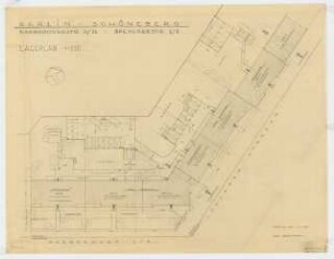 Wohnhäuser Barbarossastraße 21-23, Speyererstraße 2-5, Berlin-Schöneberg: Lageplan 1:200