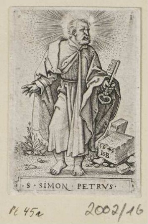 S Simon Petrus, Blatt 1 der Folge "Zwölf Apostel"