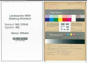 Entnazifizierung Wilhelm Benus , geb. 06.09.1897 (Schulrektor)
