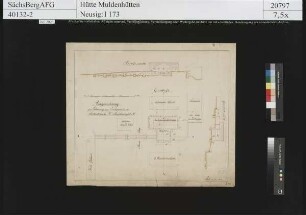 Bau eines Erzhauses für die Schüttröstöfen