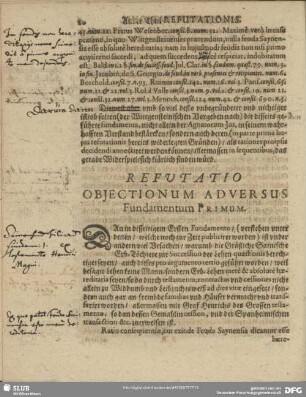 Refutatio Obiectionum Adversus Fundamentum Primum