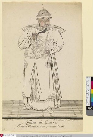 Officier de Guerre Tartare Mandarin du premier Ordre [chinesischer Offizier]