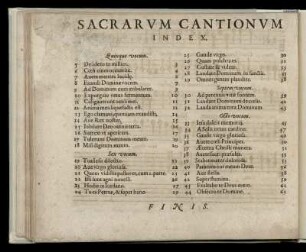 Sacrarum cantionum index