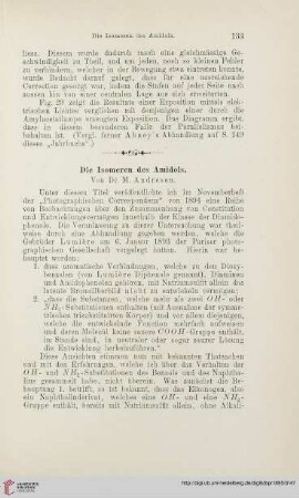 Die Isomeren des Amidols