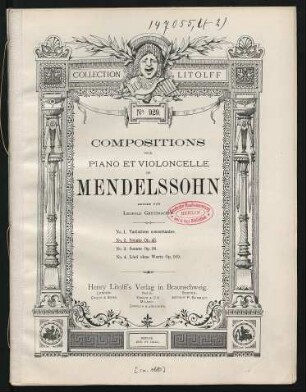 No. 2: Sonate pour piano et violoncelle op. 45