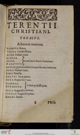 Terentii Christiani: Tobaevs