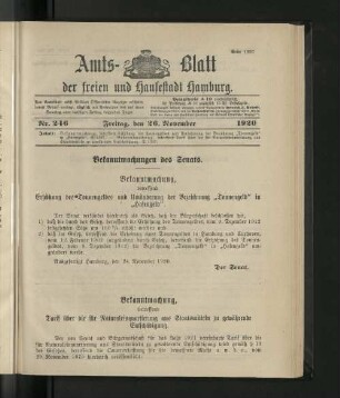 No. 246, 26. November 1920