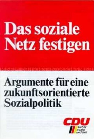 Propagandaschrift der CDU zur Bundestagswahl 1983