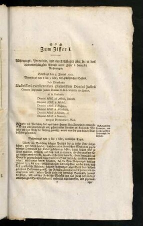1-8, Samstags den 4. Junius 1785; ...