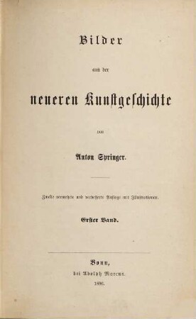 Bilder aus der neueren Kunstgeschichte, 1