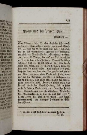 Sechs und funfzigster Brief. Hamburg