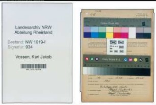 Entnazifizierung Karl Jakob Vossen , geb. 15.05.1910 (Heizungsmonteur)