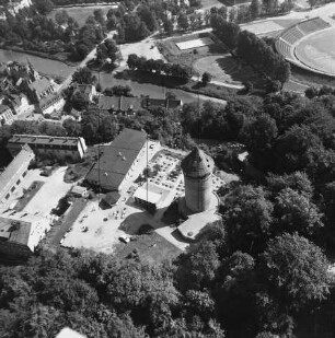 Schloss Osterstein in Gera : Blickrichtung Nordosten über die Weiße Elster
