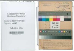 Entnazifizierung Otto Schultze , geb. 22.07.1891 ()