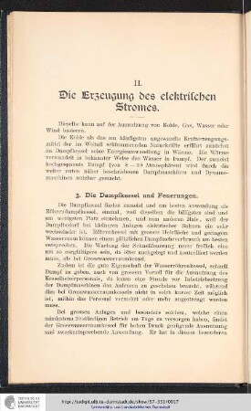 II. Die Erzeugung des elektrischen Stromes