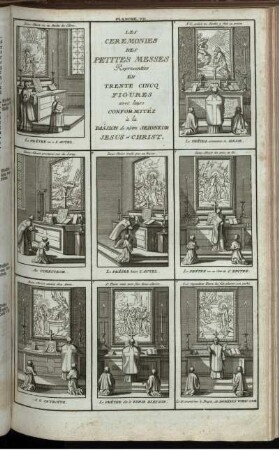 Planche. VII. : Les Ceremonies Des Petites Messes Representées En Trente Cincq Figures avec leurs Conformitéz à la Passion de nôtre Seigneur Jesus - Christ