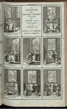 Planche. VII. : Les Ceremonies Des Petites Messes Representées En Trente Cincq Figures avec leurs Conformitéz à la Passion de nôtre Seigneur Jesus - Christ
