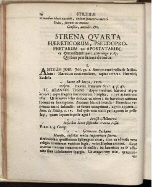 Strena Quarta Haereticorum, Pseudoprophetarum ac Apostatarum