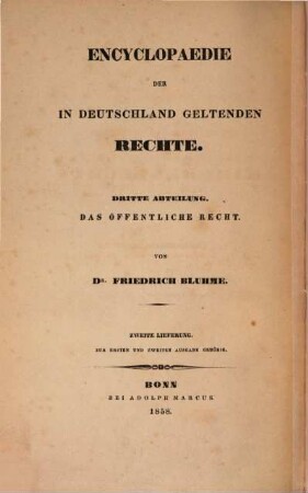Encyclopaedie der in Deutschland geltenden Rechte, III,II