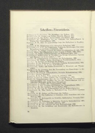 Schriften-Verzeichnis.