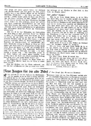 Neue Zeugen für die alte Bibel