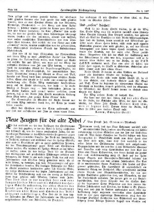 Neue Zeugen für die alte Bibel