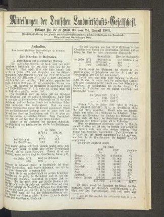 Beilage Nr. 27 zu Stück 34 vom 24. August 1901.