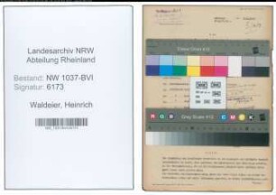Entnazifizierung Heinrich Waldeier , geb. 29.12.1894 (Lebensmittelhaendler)