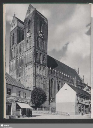 Prenzlau, Marienkirche. Gesamtansicht von Süden vor der Zerstörung