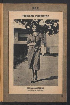 Gloria Cardenas (estudiante de comercio) - [Fotografía] : Pebetas porteñas