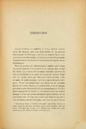 Essai sur l'ecclésiologie de Zwingle : Thèse présenté à la Faculté de théologie de Genève pour obtenir le titre de bachelier en théologie