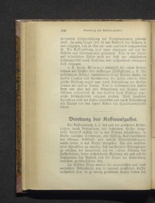 Bereitung des Kaffeeaufgusses.