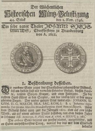 Bildnis des Johann Sigismund