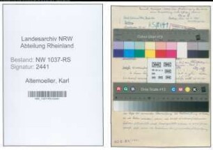 Entnazifizierung Karl Altemoeller , geb. 04.06.1903 (Studienassessor)