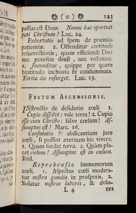 123-135, Festum Ascensionis...
