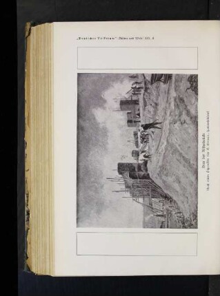 "Deutsches Volkstum" (Bühne und Welt) XIX, 8 Bau der Alsterbrücke Nach einem Ölgemälde von E. Eitner, Hummelsbüttel