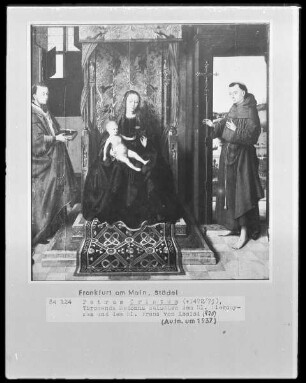Thronende Madonna zwischen den Heiligen Hieronymus und Franz von Assisi