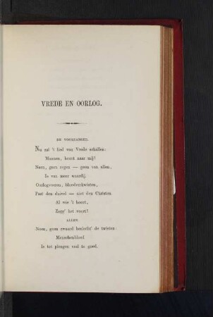 Vrede en oorlog.