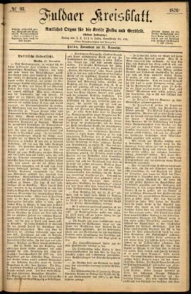 Ausgabe vom Samstag, den 18. November 1876.