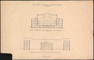 Völkerbundpalast, Genf: Querschnitte schematisch 1:200