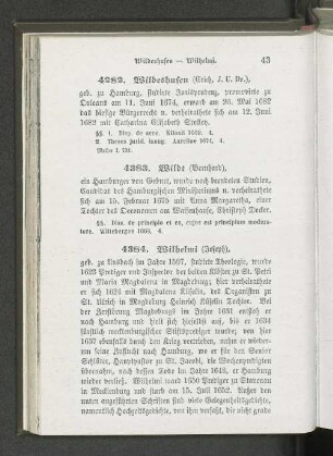 4383. Wildt (Bernhard).