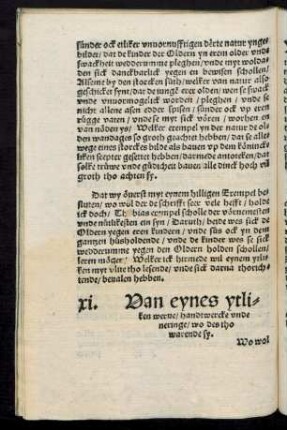 xi. Van eynes ytliken werve/ handwercke unde neringe/ wo des tho warende sy.