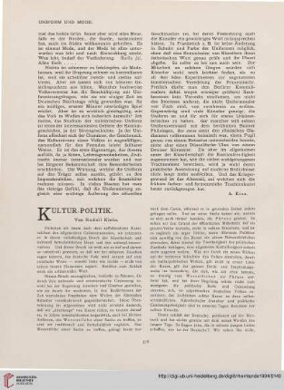 8: Kultur-Politik